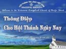 Thông Điệp Cho Hội Thánh Ngày Nay