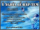 Ý Nghĩa Lễ Báp Tem