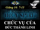 Chức Vụ Của Đức Thánh Linh