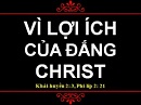 Vì Lợi Ích Của Đấng Christ